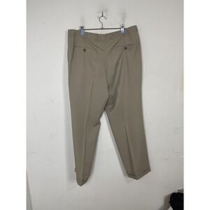 Hickey Freeman Mens 38 Reg Pleated Cuffed‎ Dress Pants Khaki Tan